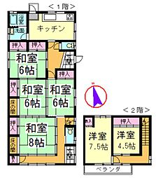 乙部 6DKの間取り