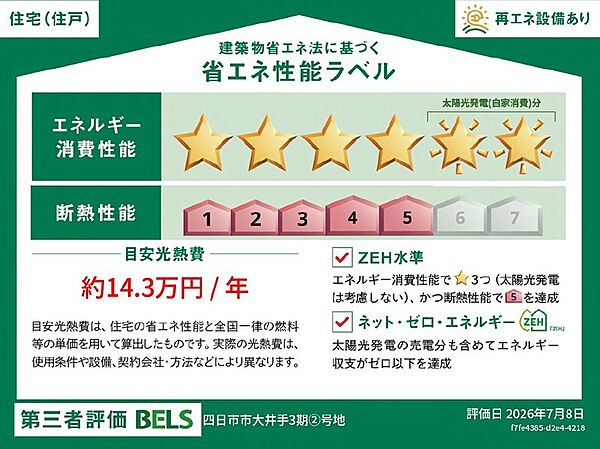 省エネ性能ラベルを拡大表示