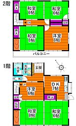 若松西5丁目 7DKの間取り