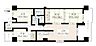 間取り：4LDKの間取図です。約14.7帖のLDKに加え、和室2部屋と洋室2部屋、各所に収納スペースも確保。南向きバルコニーで採光も期待できます。