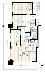 ザ・パークハウス久屋大通ローレルタワー 3LDKの間取図画像