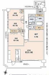 藤和東山公園ホームズ 3SLDKの間取り