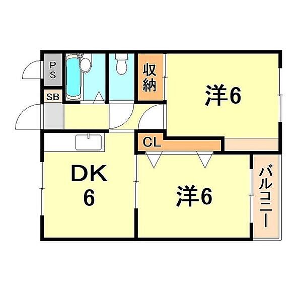 兵庫県神戸市垂水区高丸3丁目(賃貸マンション2DK・2階・40.15㎡)の写真 その2