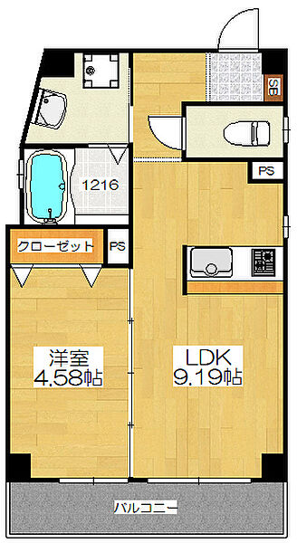 兵庫県神戸市灘区城内通5丁目(賃貸マンション1LDK・2階・34.54㎡)の写真 その2