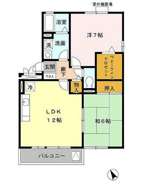 兵庫県神戸市垂水区西舞子7丁目(賃貸アパート2LDK・2階・58.81㎡)の写真 その2