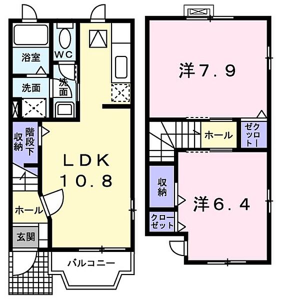 兵庫県三木市自由が丘本町2丁目(賃貸テラスハウス2LDK・1階・60.24㎡)の写真 その2