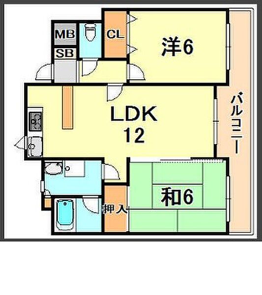 兵庫県神戸市垂水区下畑町(賃貸マンション2LDK・2階・52.45㎡)の写真 その2