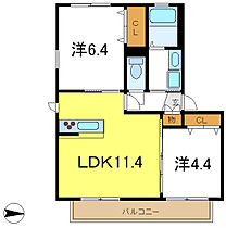 兵庫県加古川市別府町西町（賃貸アパート2LDK・2階・49.25㎡） その2