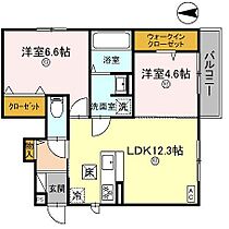 兵庫県明石市魚住町西岡（賃貸アパート2LDK・1階・55.32㎡） その2