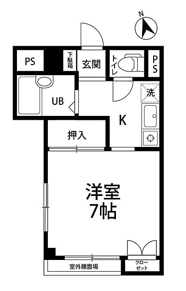 BRO．S HILL 205号室｜石川県金沢市泉が丘2丁目(賃貸アパート1K・2階・24.09㎡)の写真 その2