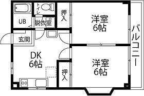 リバティハウス 201号室 ｜ 石川県金沢市有松2丁目7-15（賃貸マンション2DK・2階・38.87㎡） その2