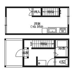 Mars 2階ワンルームの間取り