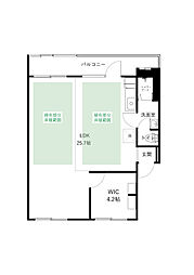 CONTENTOSOUTH ワンルームの間取図画像