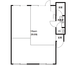 CONTENTONORTH ワンルームの間取図画像