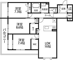 マストテラス金沢泉が丘 3LDKの間取図画像