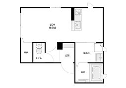 クラリス野町 ワンルームの間取図画像