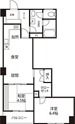 グランドサンピア 2LDKの間取図画像