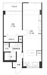 パークハウス泉野 1LDKの間取図画像