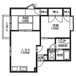 ディアス88 2LDKの間取図画像
