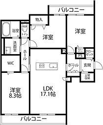 マストテラス金沢泉が丘 3LDKの間取図画像