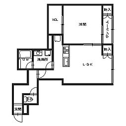 トワイライト広小路 1LDKの間取図画像