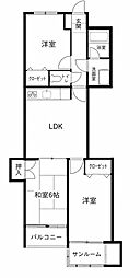 ロイヤルハイム高尾台 3LDKの間取図画像