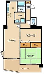 ストークマンション 3階2LDKの間取り