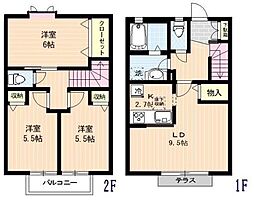 シャトレー武蔵野弐番館 2階3LDKの間取り