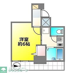 コアパレス常葉6 7階1Kの間取り