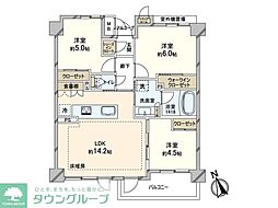 ミオカステーロ府中町 1階3LDKの間取り