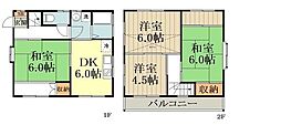 小金井市中町3丁目戸建 1階4DKの間取り