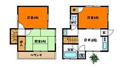 内田貸家 1 3DKの間取り