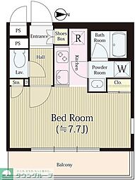 ル・ボワ武蔵境 1階1Kの間取り