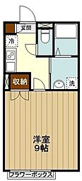 プレジールＴ・Ｙ 2階1Kの間取り