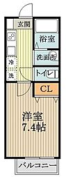 コルヌイエ 1階1Kの間取り