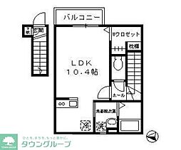 メゾン・クレール ワンルームの間取図画像