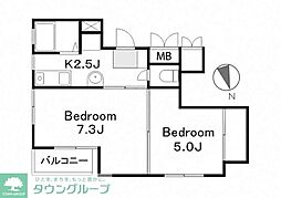 ロハス吉祥寺 2Kの間取図画像