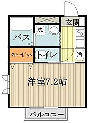 ラ・ヴィーテ 1Kの間取図画像