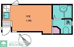 ArkMusako ワンルームの間取図画像