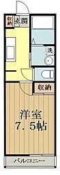 ウェルデンス国分寺 1Kの間取図画像
