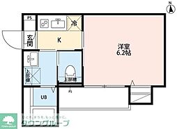 robot home 鷹の台 1Kの間取図画像
