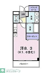 ローズスクエア ワンルームの間取図画像
