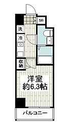 京急本線 南太田駅 徒歩6分の賃貸マンション 5階1Kの間取り