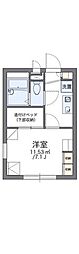 京急本線 屏風浦駅 徒歩18分の賃貸アパート 1階1Kの間取り