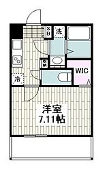 LOC’S KASHIOCHOU 2階1Kの間取り