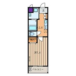 Arca Grande〜アルカグランデ〜 3階1Kの間取り