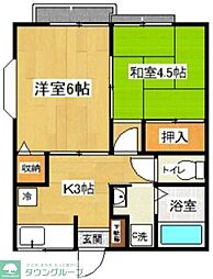 メゾン薫 2Kの間取図画像