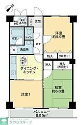 ライオンズマンション戸塚第5 3DKの間取図画像