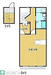 プリムヴェール ワンルームの間取図画像