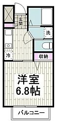 アステルKAIDO 1Kの間取図画像
